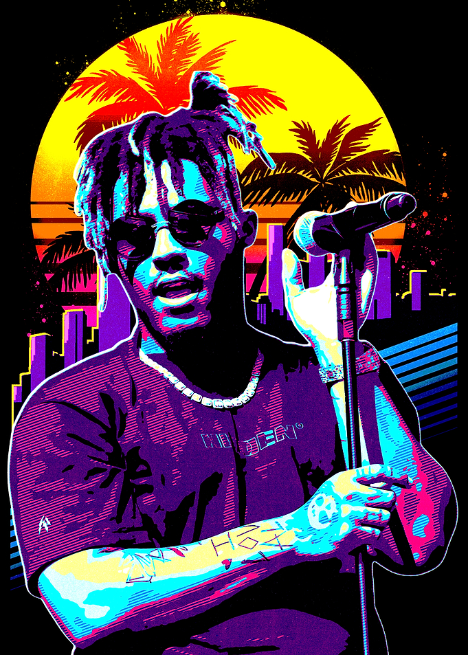 Juice WRLD Style 80s Retro