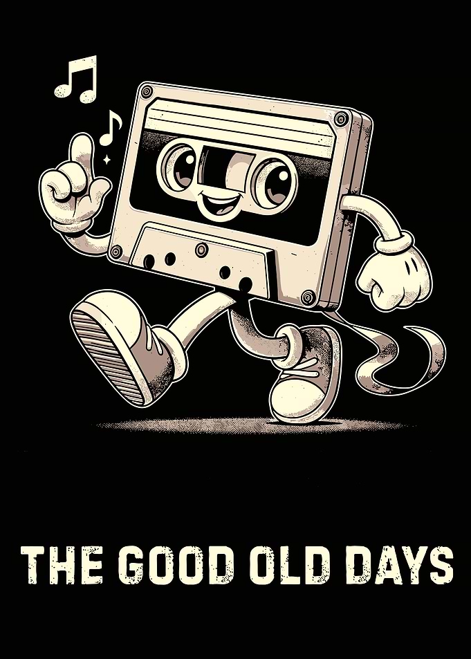 Retro Cassette Character
