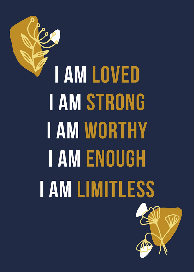 Positive Affirmations Poster - I Am Loved