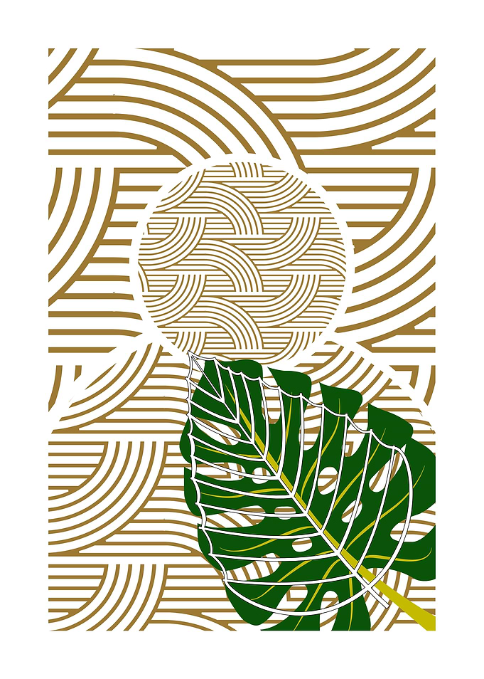Tropical Leaf Abstract Art