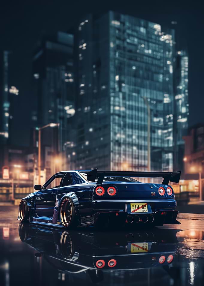 Nissan Skyline R34 in Tokyo Streets