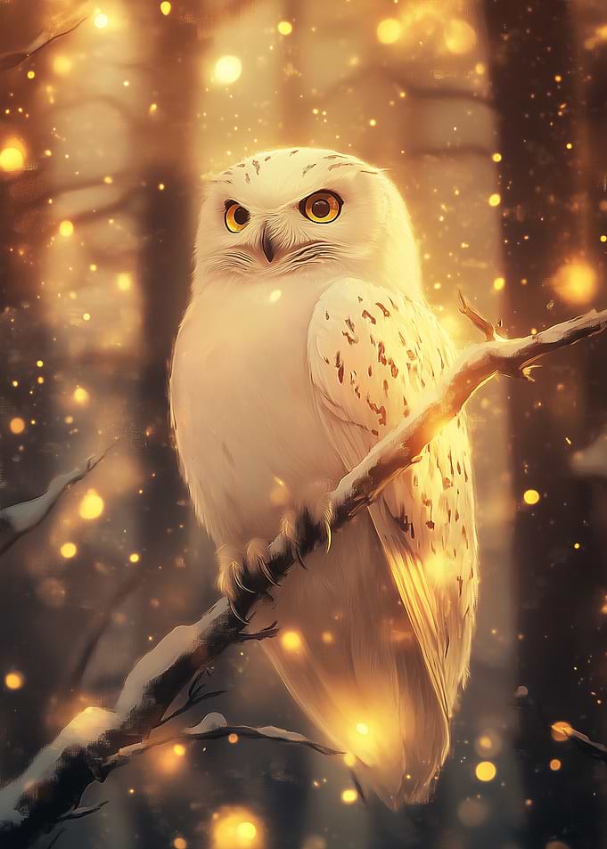Hedwig Owl in Enchanted Forest