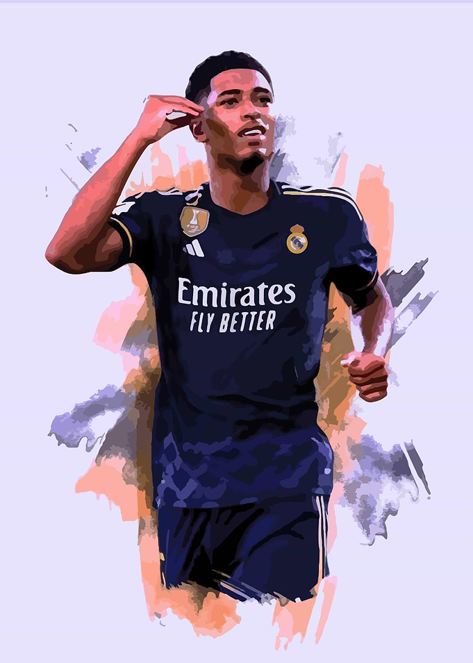 Soccer Player in Blue Jersey