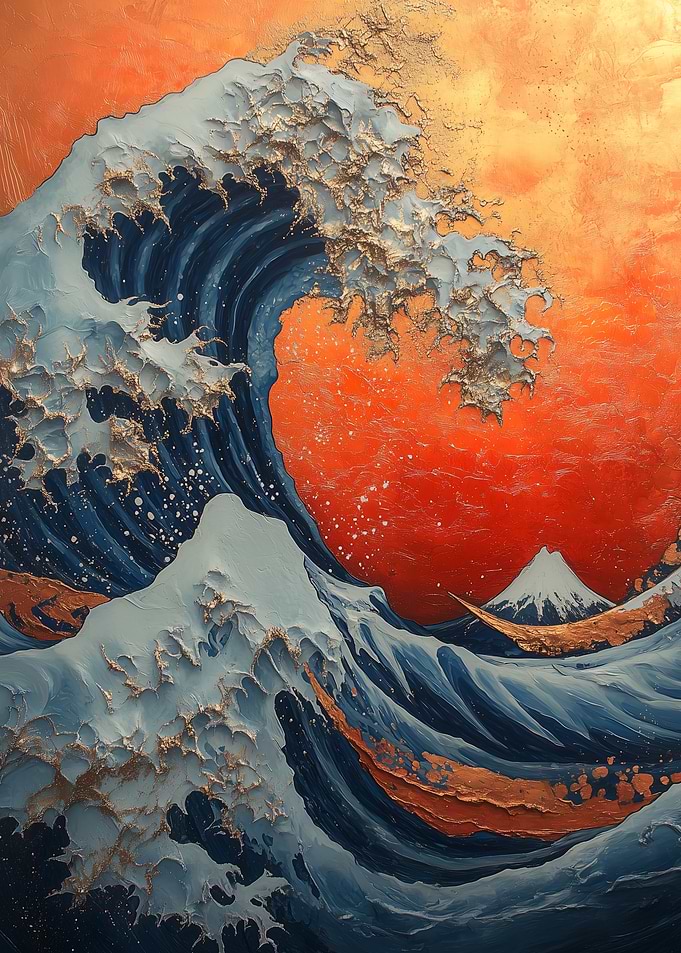 Great Wave, Gold Accents
