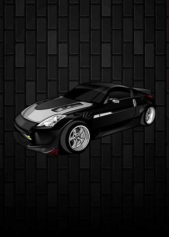 Black Sports Car Illustration