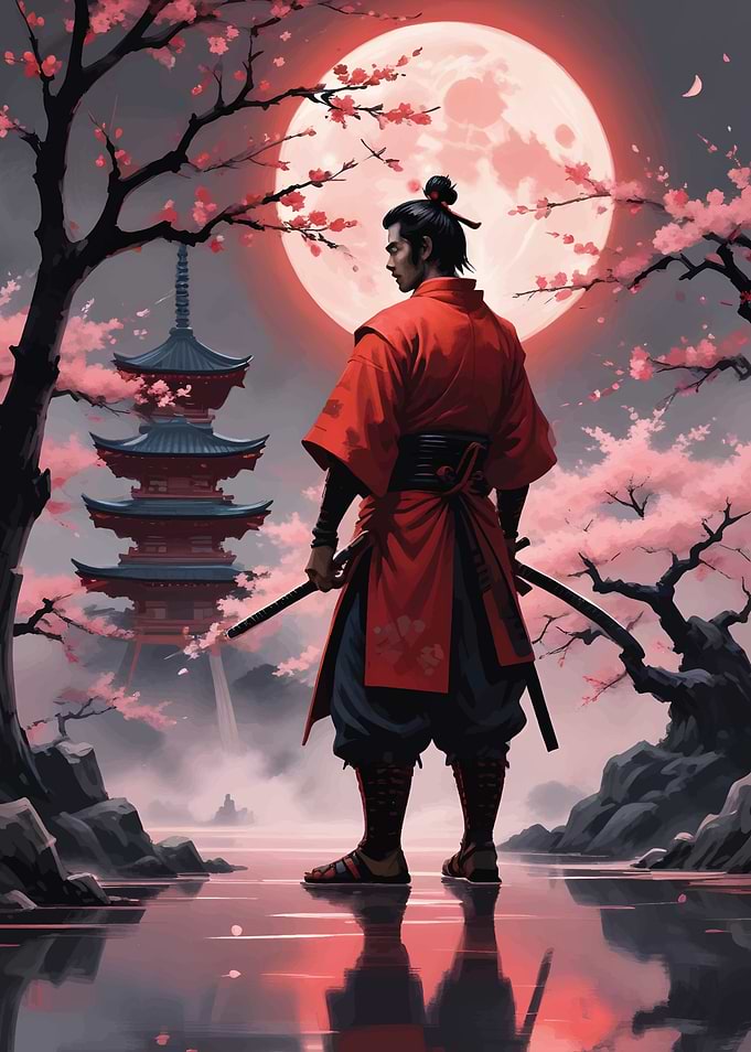 Samurai Under Blood Moon