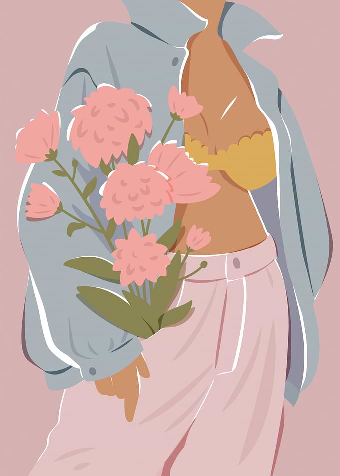 Woman with Flowers