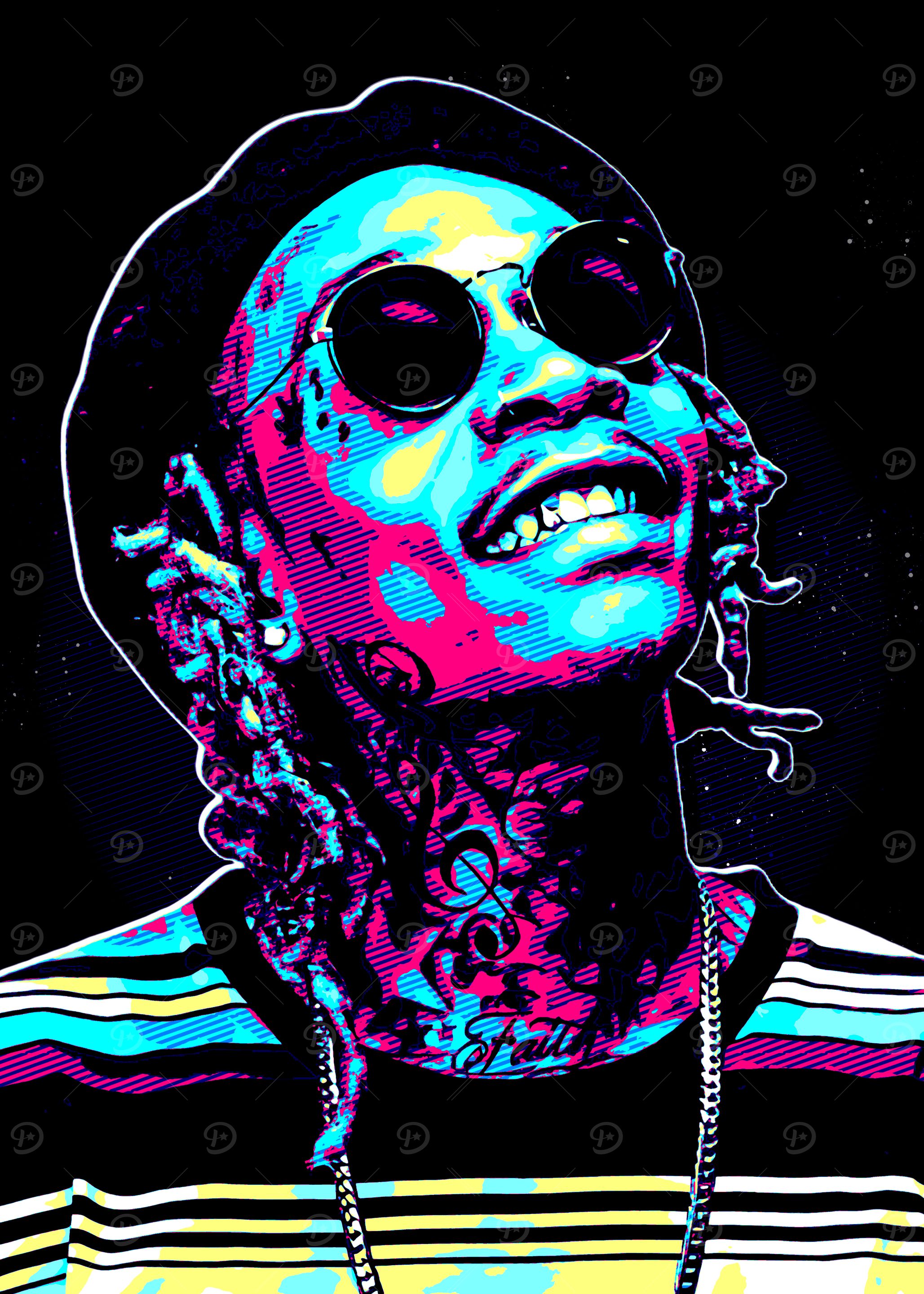 Wwiz khalifa Pop Art Portrait