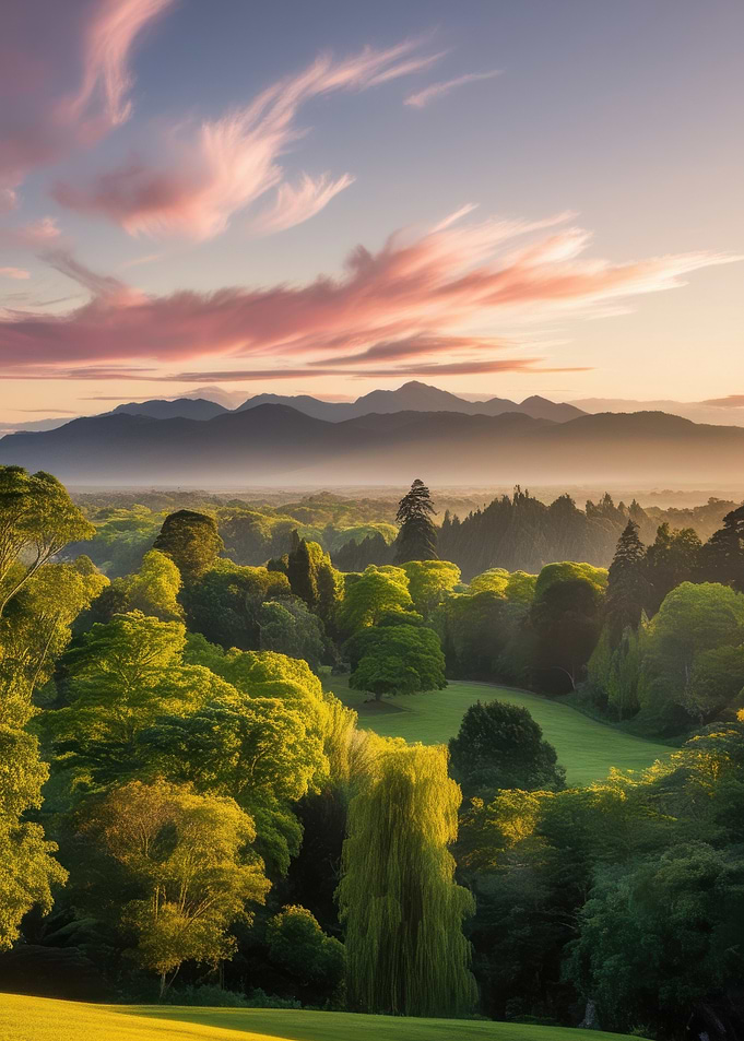 Mountain Valley Sunset
