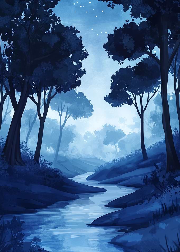 Blue Forest Stream