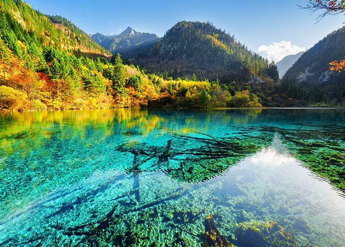 Crystal Clear Mountain Lake