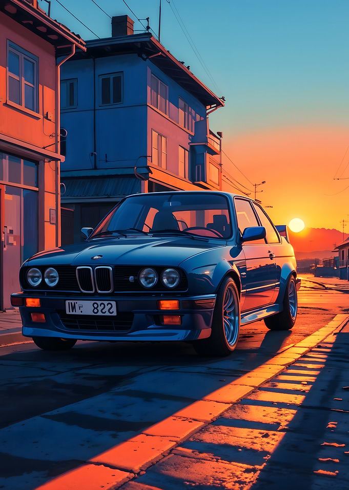 BMW M3 E30 at Sunset Japan