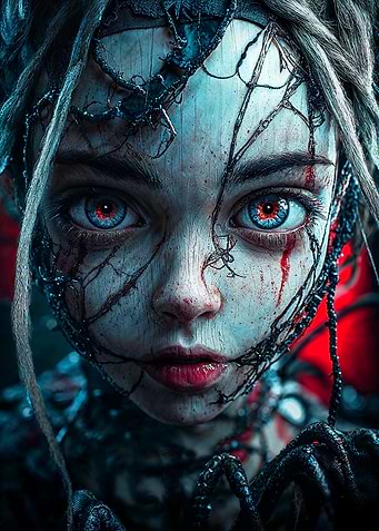 Creepy Girl with Vines