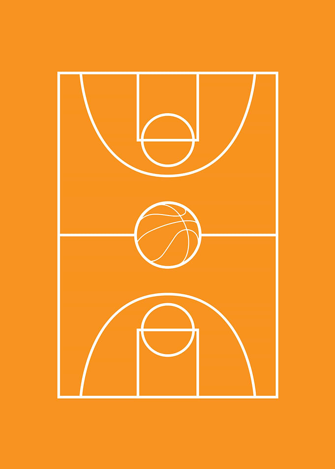 Basketball Court Minimalist Art