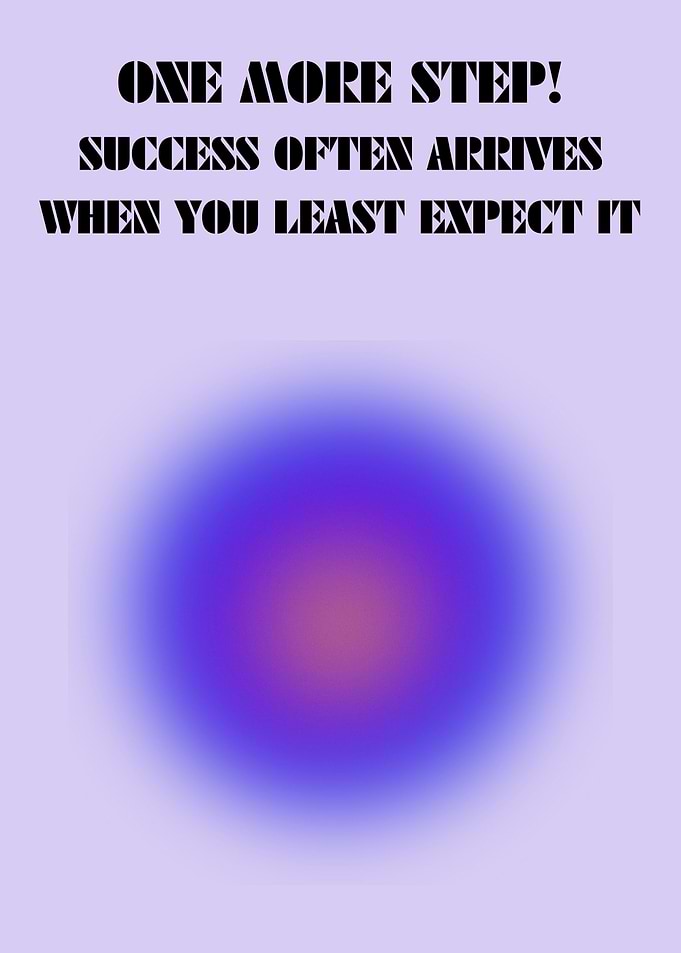 One More Step | Motivational Poster for Success