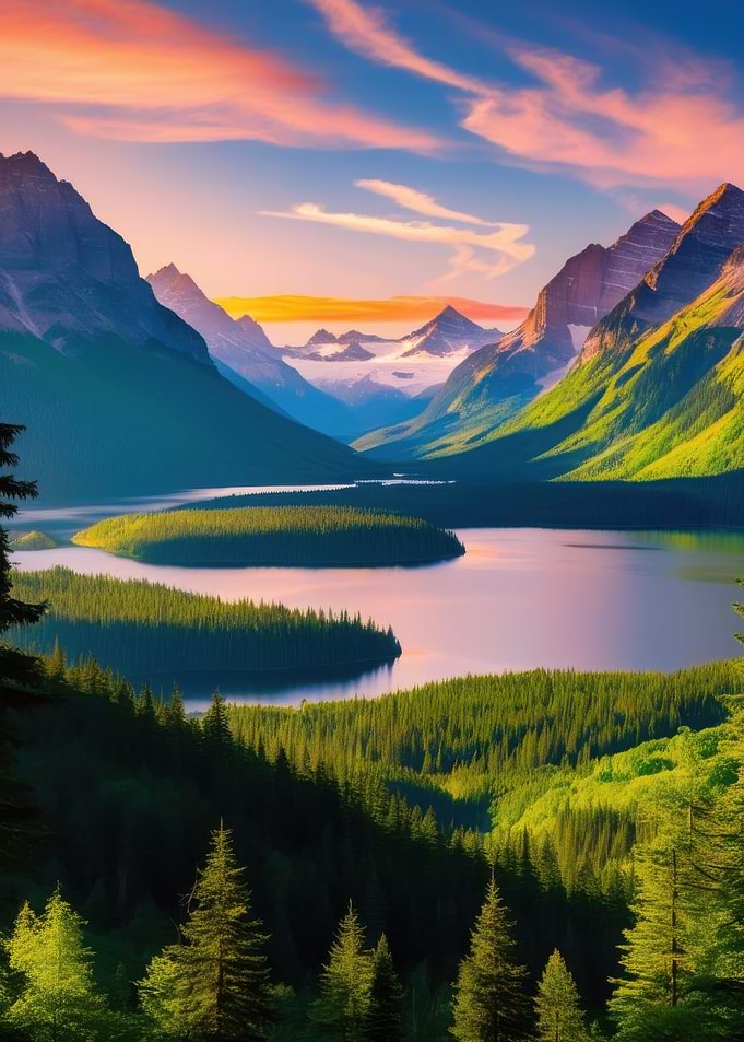 Mountain Lake Sunset