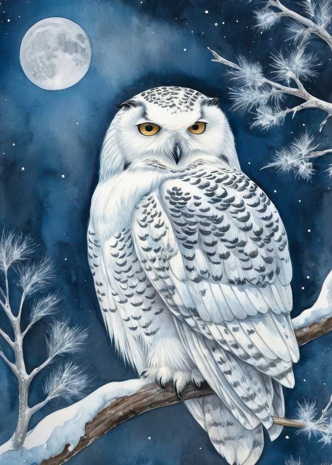 Snowy Owl Watercolor