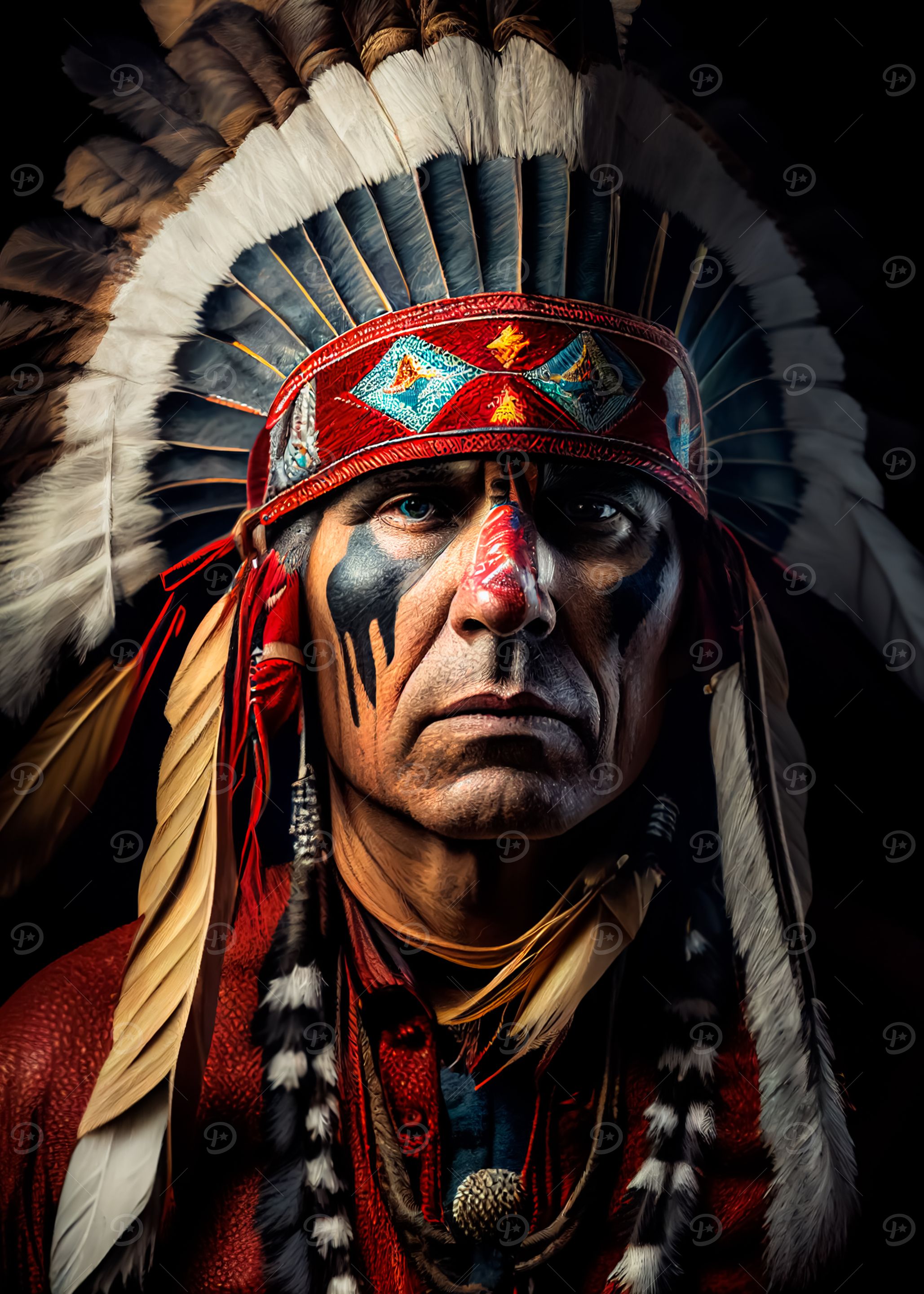 Native American Chief Portrait