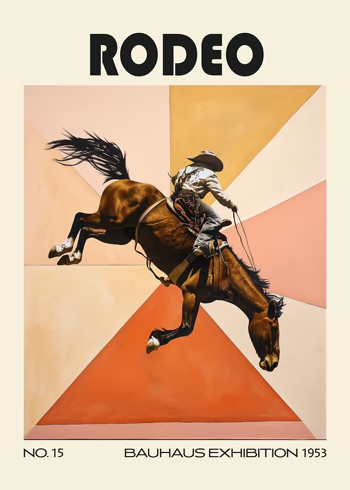 Vintage Rodeo Bucking Bronco