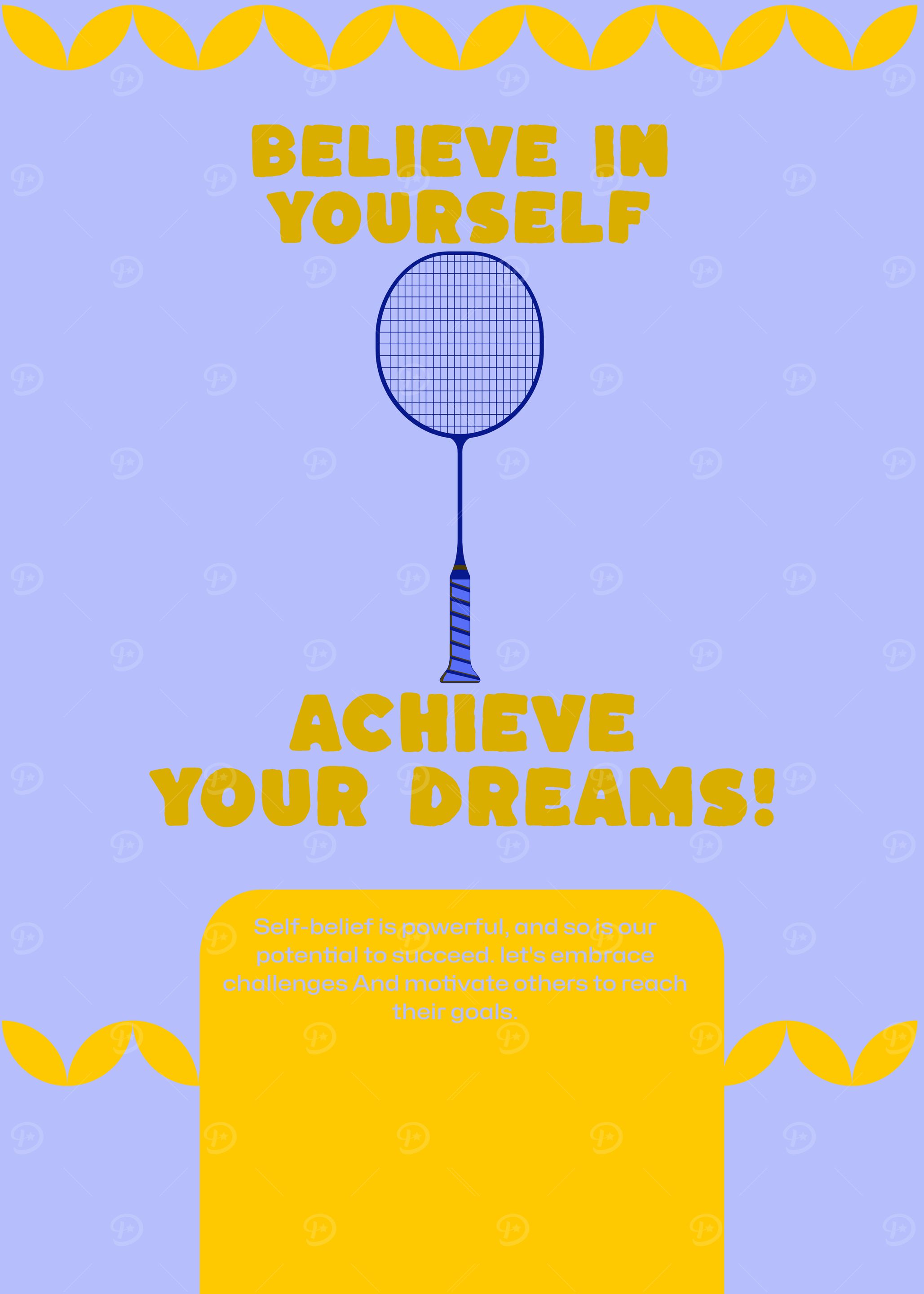 Badminton Motivation Poster