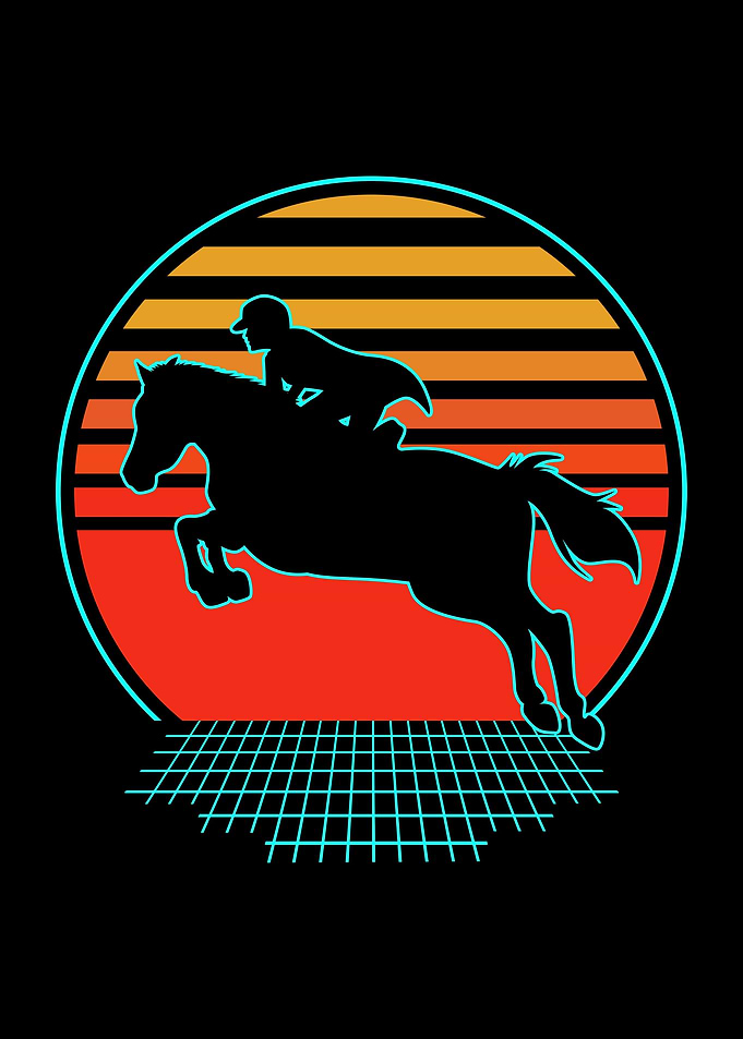 Retro Dressage Equestrian