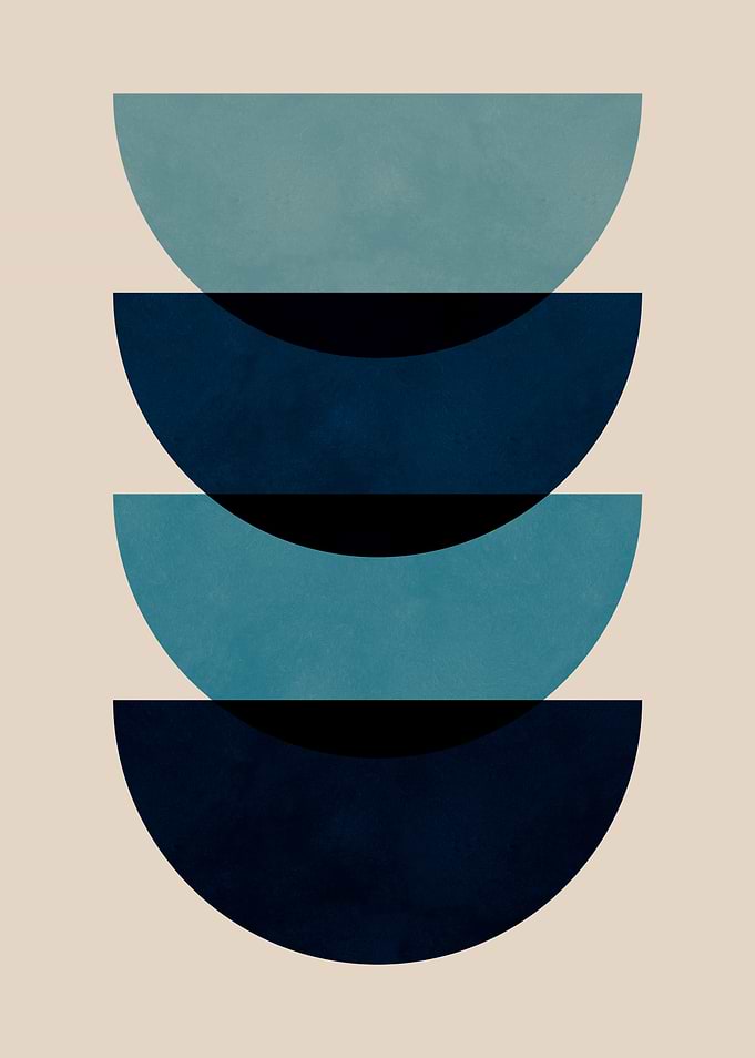 Abstract Blue and Beige Art