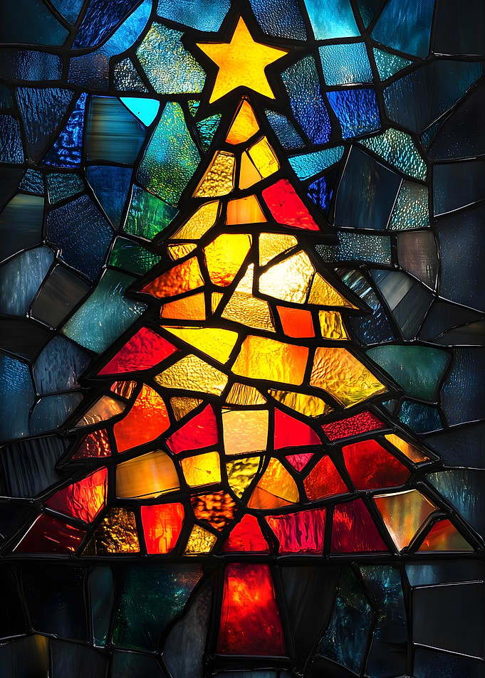 Stained Glass Christmas Tree