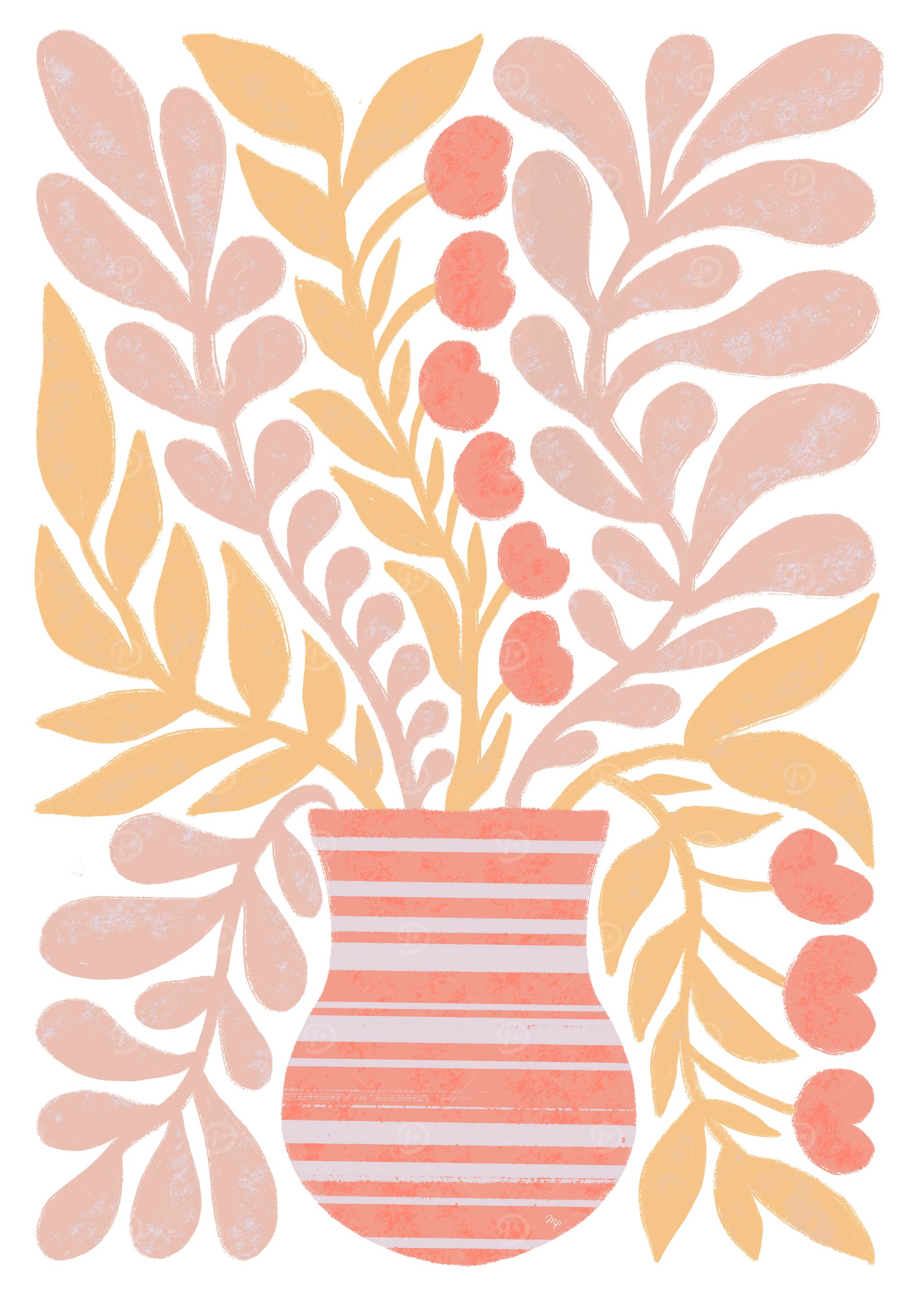 Orange Vase Flowers