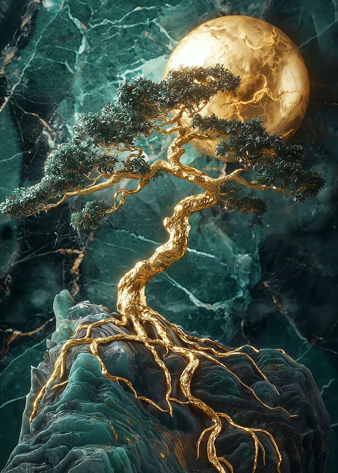 Golden Bonsai Tree