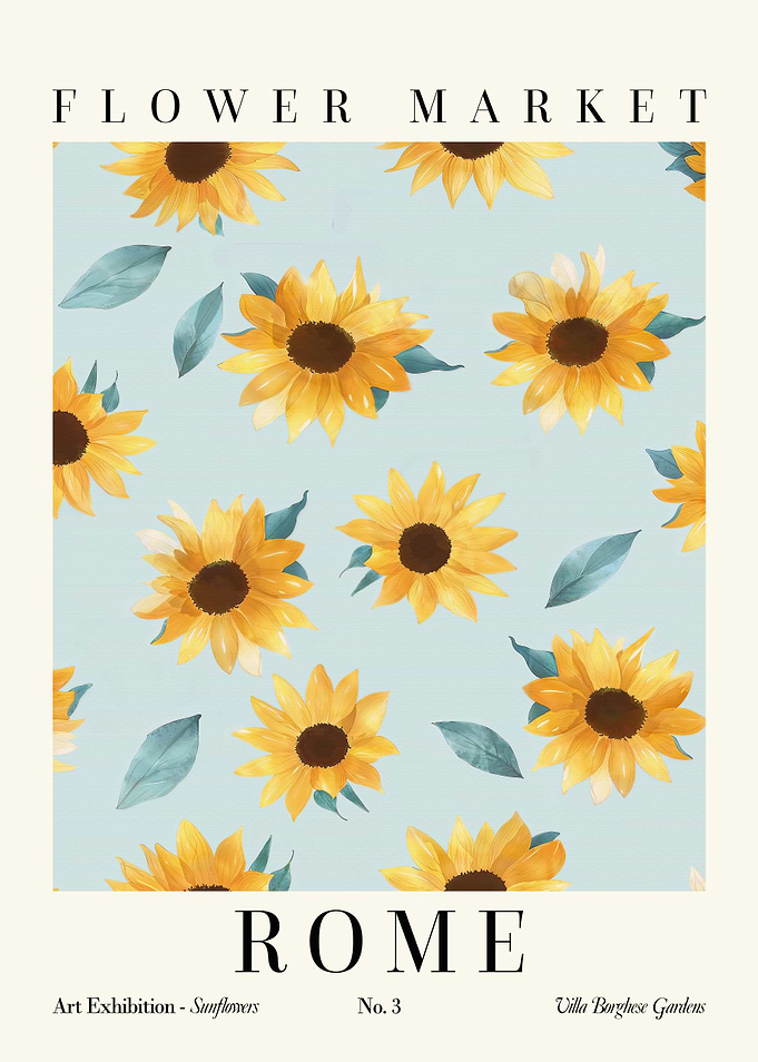 Sunflower Rome Flower Market