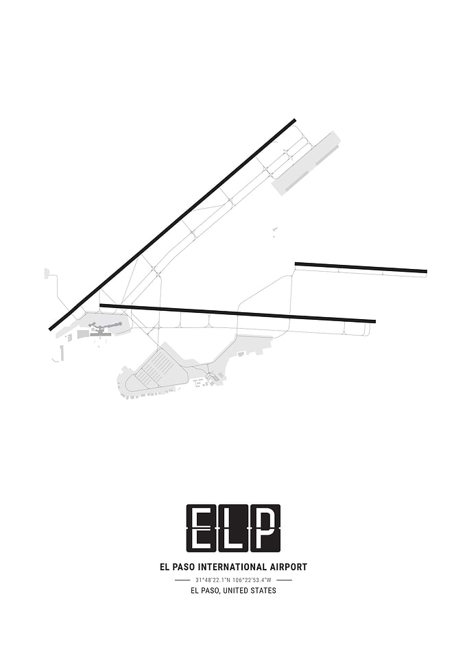 El Paso International Airport Map