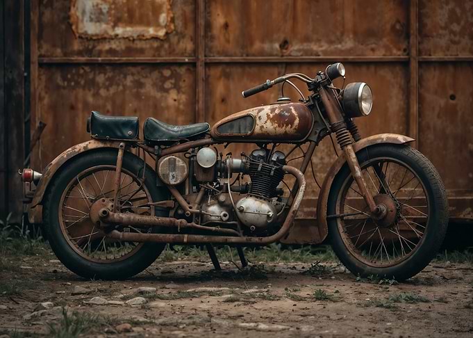 Rusty Vintage Motorcycle