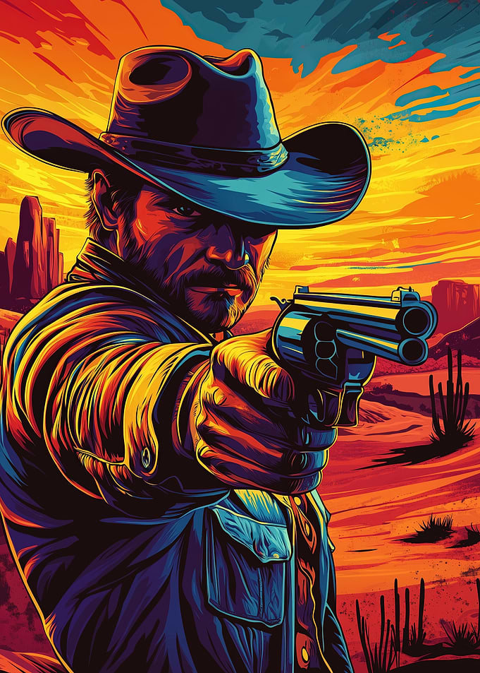 Cowboy with Revolver