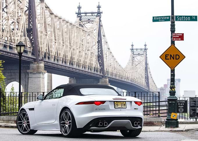 White Jaguar F-Type Convertible