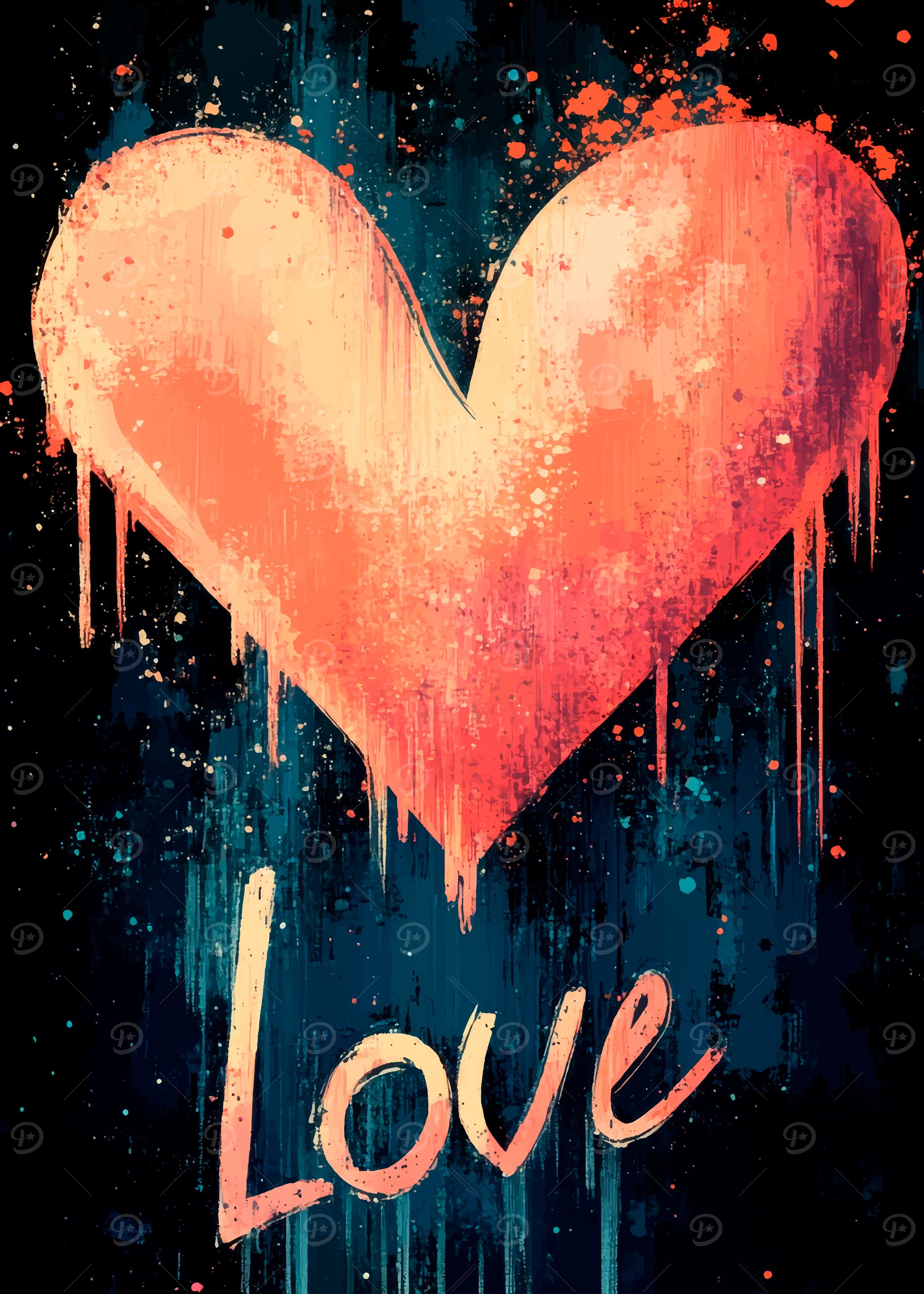 Dripping Heart Love