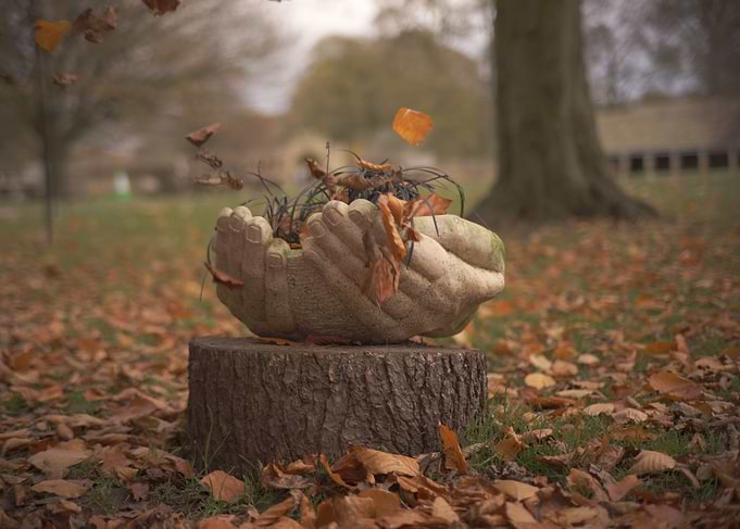 Stone Hands Sculpture