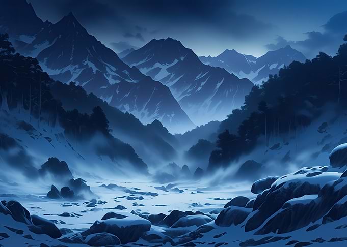 Snowy Mountain Valley