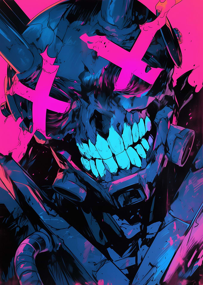 Cyberpunk Skull Art