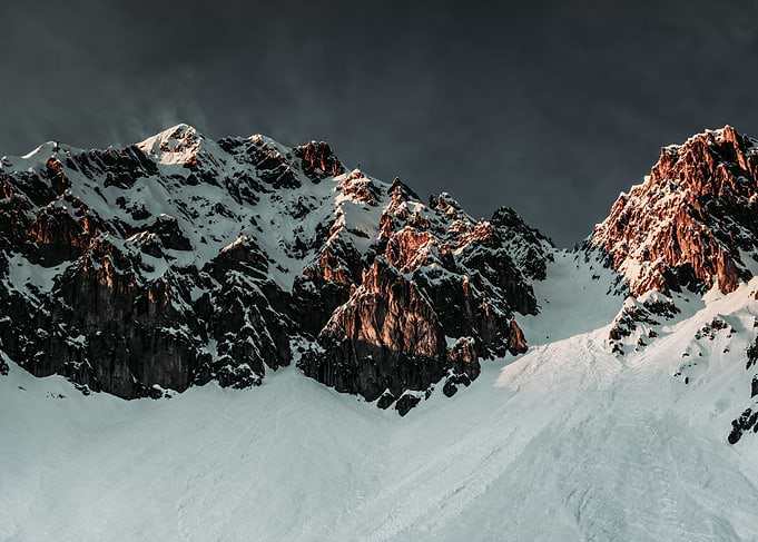 Snowy Mountain Peaks