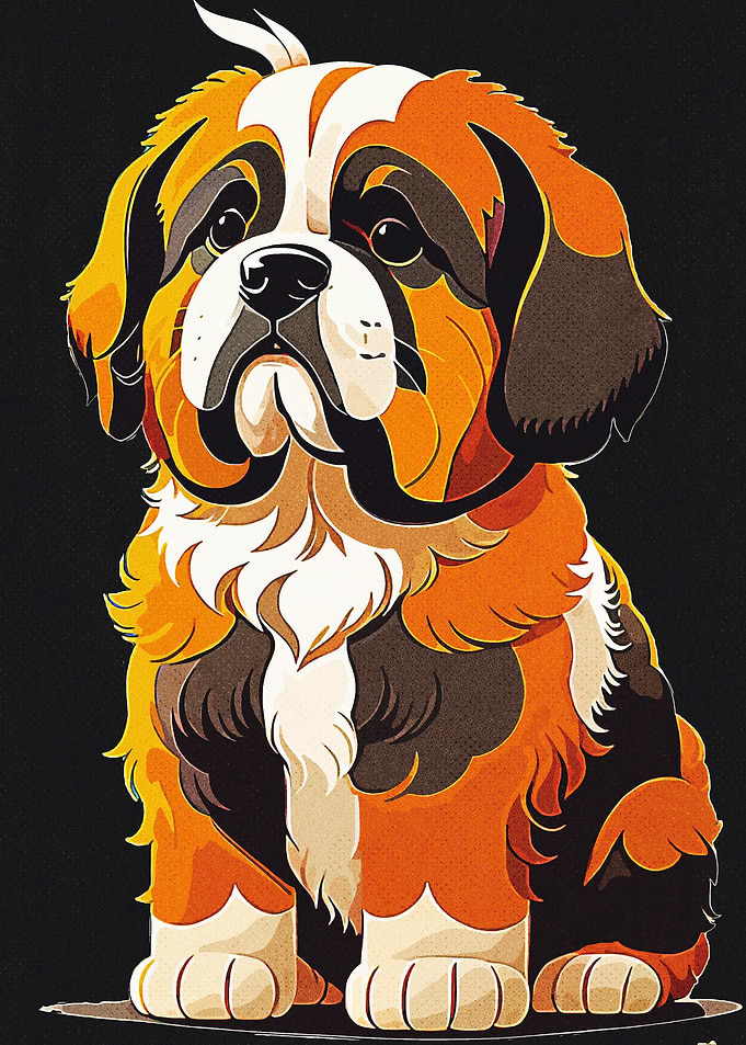 Cute Saint Bernard Puppy