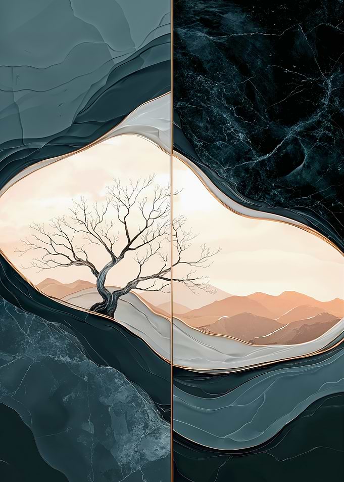 Kintsugi Mountains Duality