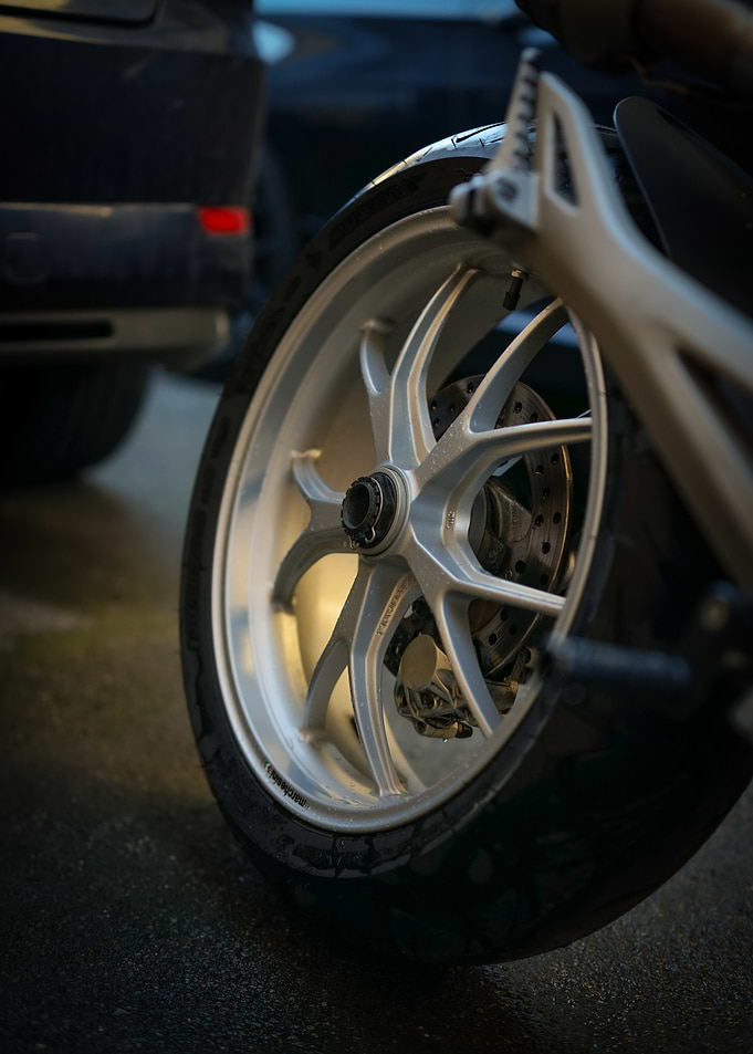 Motorcycle Wheel Close-up