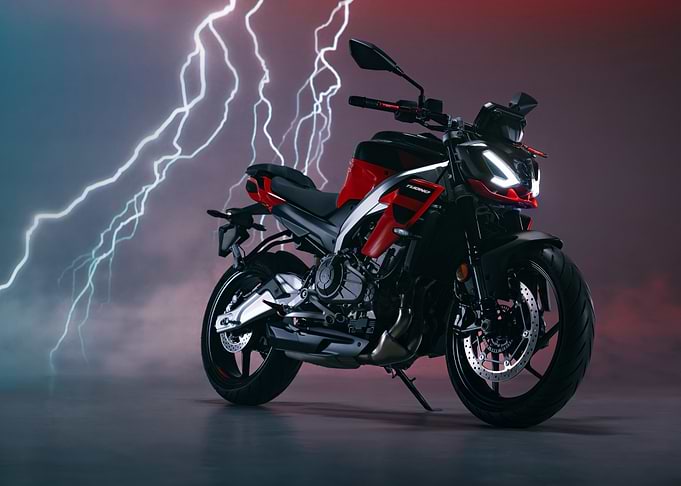 Red Sportbike with Lightning