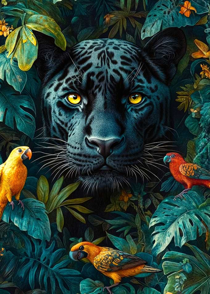 Black Panther in Jungle