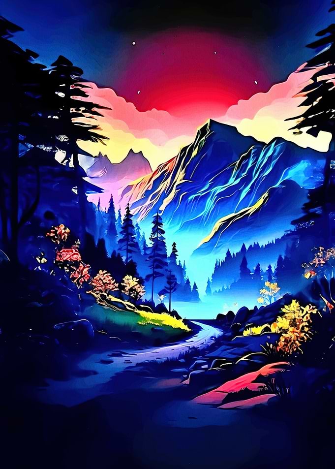 Mountain Valley Sunset