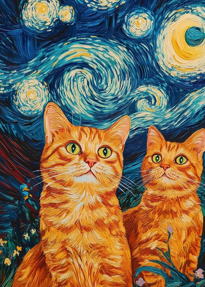 Starry Night Cats