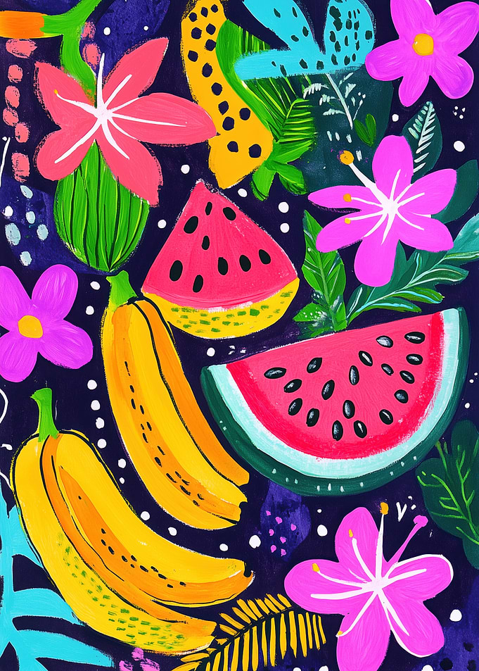 Tropical Fruit Painting