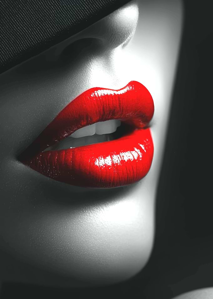 Red Lips Close-Up