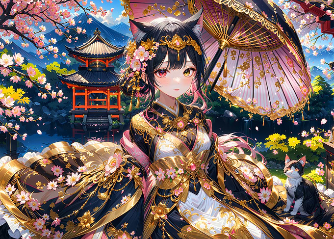 Anime Girl in Kimono
