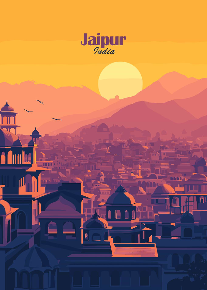 Jaipur Cityscape Sunset